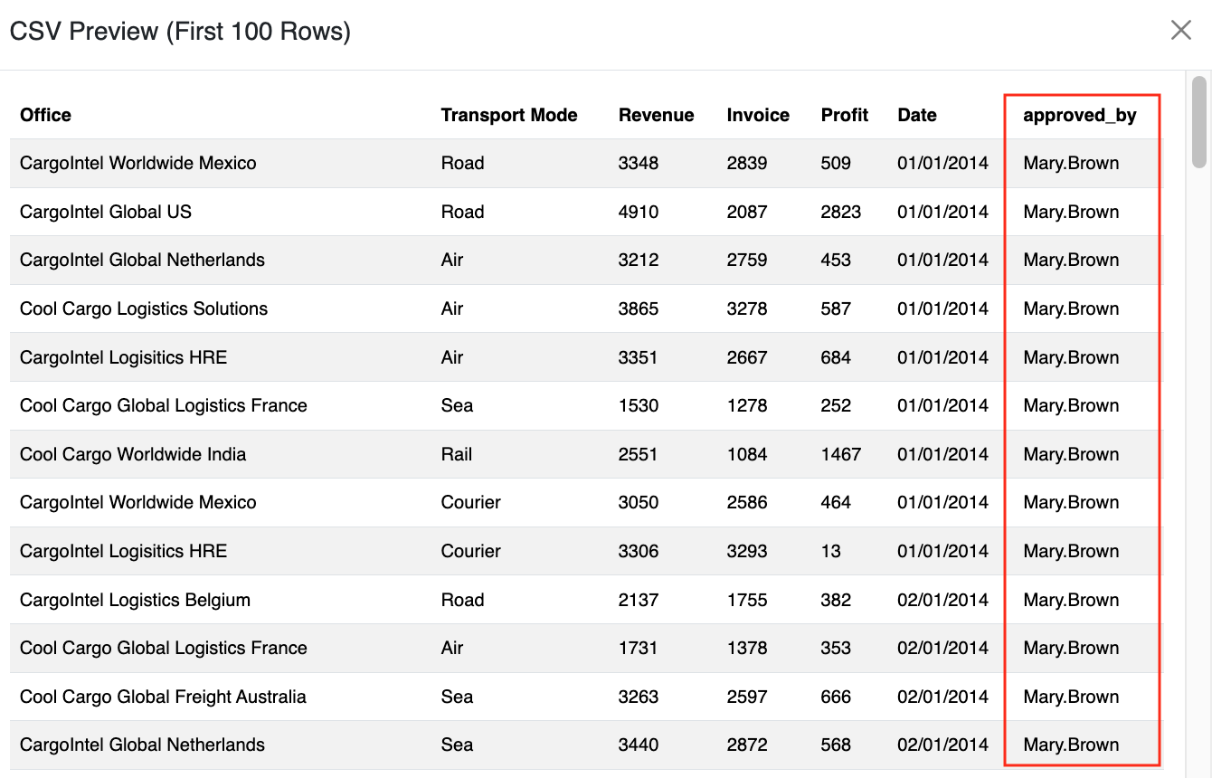 custom column append preview
